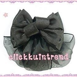 เน็ตโบคลุมผมเกล้า ขนาดกลาง สีดำ ผ้าคลุมเน็ตผ้าแก้ว