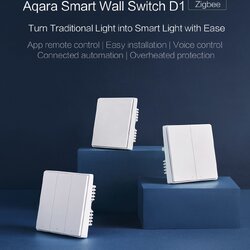 Xiaomi Aqara D1 สวิตช์อัจฉริยะ ควบคุมผ่านแอพ Smart Wall Switch 3