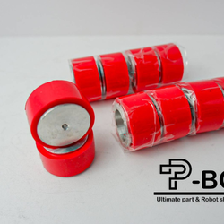 ล้ออลูมิเนียมยางซิลิโคน ขนาด33x20 mm รูเพลาขนาดความกว้าง 3 mm (ขายเป็นคู่)