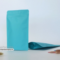 ถุงซิปล็อคก้นตั้ง สีฟ้าด้าน