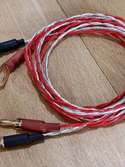 สายลำโพง Silver plated copper 4N - ยาว 1.5เมตร เหมาะกับSuper Tweeter ร้านไทย พร้อมส่ง ราคาต่อคู่(4เส้น)