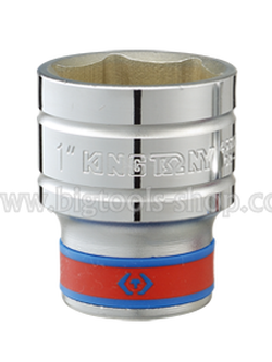 คิง โทนี่ : ลูกบล็อค "สั้น" สีขาว รู 1/2" 6 เหลี่ยม (ขนาด : นิ้ว) King Tony : 1/2"DR. 6PT Inch Standard Socket (4335S)