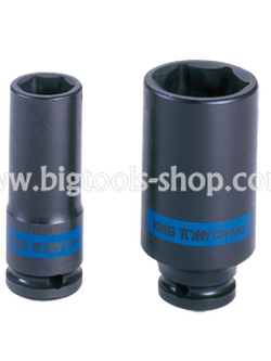 คิง โทนี่ : ลูกบล็อกลม "ยาว" รู 1/2" (6 เหลี่ยม) King Tony : 1/2"DR. Impact Deep Socket (4435M)