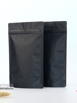 ถุงซิปล็อคก้นตั้ง สีดำด้าน