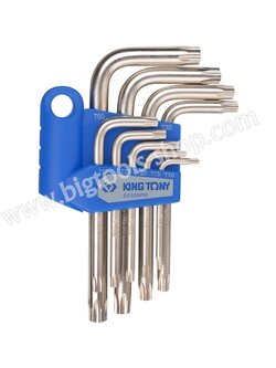 คิง โทนี่ : ประแจแอล ท็อค 9 ตัวชุด (ตัวสั้น) King Tony : 9 PC. Star L(TORX) - Wrench Set (Standard Type) (20309PR)