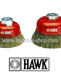 HAWK : แปรงลวดถ้วย สีทอง