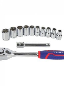 WORKPRO ชุดประแจบล็อก 6 เหลี่ยม ½” 12ชิ้น (CR-V) รุ่น WP202558