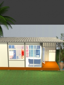 บ้านสำเร็จรูป บ้านน้อคดาวน์ สร้างออฟฟิศ happyhouse ND-04