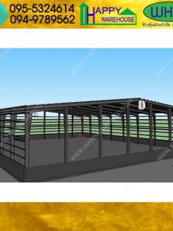 รับสร้างโกดังสำเร็จรูป ขนาด 41x46x9 เมตร