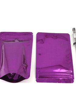 ถุงซิปล็อคก้นตั้ง สีม่วงเงา
