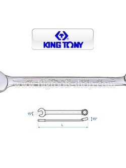 คิง โทนี่ : ประแจแหวนข้าง-ปากตาย (ขนาด : นิ้ว) King Tony : Combination Wrench Europeam Slimline type (5060)