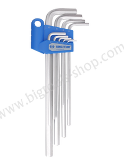 คิง โทนี่ : ประแจแอล หกเหลี่ยม ยาว ชุด 9 ตัว King Tony : 9 Pc. Extra Long HEX KEY SET (20209MR)