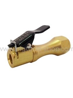 MITO : หัวเติมลม แบบสั้น มีล็อค เกลียวในขนาด 1/4" PF ทรงยาว ชนิดลมผ่าน (MI-52)