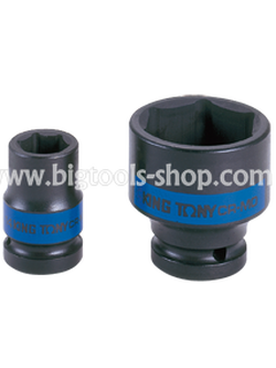 คิง โทนี่ : ลูกบล็อคลม "สั้น" รู 1/2" (6 เหลี่ยม) King Tony : 1/2"DR. Impact Standard Socket (4535M)