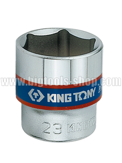 คิง โทนี่ : ลูกบล็อค "สั้น" สีขาว รู 3/8" 6 เหลี่ยม King Tony : 3/8"DR. 6PT Metric Standard Socket (3335M)