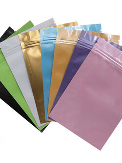 ถุงซิปล็อคก้นแบน ฟอยล์สีทึบ (ตั้งไม่ได้)