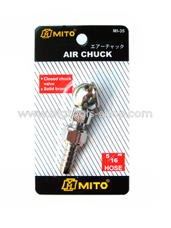MITO : หัวเติมลมสั้น หัวเดี่ยว ข้อต่อแบบหางปลา สำหรับสายลมขนาด 5/16" (MI-35)