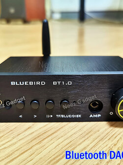 DAC Bluetooth +Player+Amp เครื่องรับสัญญาณ บลูทูส และ เครื่องเล่นไฟล์เพลงจาก USB&mini SD + แอมป์หูฟัง ใช้ในรถได้เลย มีประกัน ร้านไทย