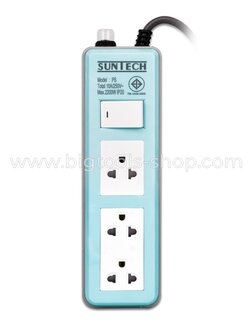 SUNTECH : ชุดปลั๊กพ่วง 3 ช่อง 1 สวิตช์ ยาว 5 เมตร 10A 2,200W