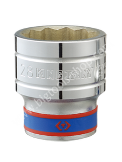 คิง โทนี่ : ลูกบล็อค "สั้น" สีขาว รู1/2" 12 เหลี่ยม King Tony : 1/2"DR. 12PT Metric Standard Socket (4330M)