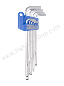 คิง โทนี่ : ประแจแอล หัวบอล ยาว ชุด 9 ตัว King Tony : 9 Pc. Extra Long Ball Point HEX KEY SET (20109MR)