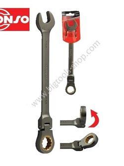 Conso : ประแจแหวนข้างปากตาย ฟรีสปีด (อ่อนตัว) Conso : Flexible Head Ratchet Spanner