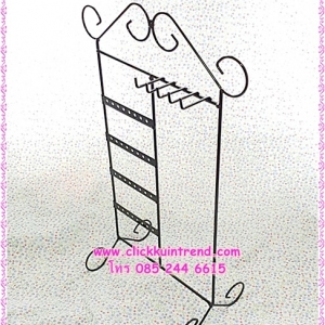 ที่แขวนต่างหู และ สร้อยคอ/สร้อยข้อมือ ทำจากเหล็ก ชุปสีดำ ขนาด สูง 31 * กว้าง 20.5 ซ.ม.