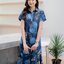 เดรสยีนส์ #8756 ชุดเดรสพิมพ์ลายดอกไม้สวยมาก ผ้ายีนส์เนื้อนิ่มไม่หนาใส่สบาย แบบสวยหวานใส่ได้หลายโอกาส