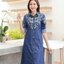 ชุดยีนส์ #8749 เดรสยีนส์ปักลายสวยหรู ผ้ายีนส์เนื้อนิ่มใส่สบาย แบบสวยใส่ได้หลายโอกาส