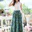 ขนาดฟรีไซส์ (สาวอวบใส่ได้) เอวกระโปรงใส่ได้ถึงเอว 36" กระโปรงยีนส์ยาว พิมพ์ลายทั้งตัวสวยมาก