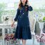 เดรสยีนส์ #8263 ชุดยีนส์ปักลายสวยหรู ผ้ายีนส์เนื้อนิ่ม ใส่สบายแบบสวยใส่ได้หลายโอกาส