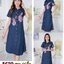 ชุดยีนส์ #8629 (40) เดรสยีนส์ปักลายดอกไม้สวยหรู ผ้ายีนส์เนื้อนิ่มใส่สบายไม่ร้อน แบบสวยใส่ได้หลายโอกาส