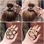 ยางรัดผม 2 เส้น สีดำ จี้ลายโซ่ร้อยเชือกด้านใน โทนสี ขาว-ดำ ขายส่ง เซต 12 ชิ้น