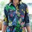แมกซี่เดรสยีนส์ #8205 (ชุดยีนส์ยาว-ชุดติดกัน) พิมพ์ลายผีเสื้อสีสดใสแบบสวยมาก ขนาด Free size รอบอก 40"