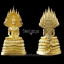 พระพุทธรูปนาคปรกลอยองค์ ขนาด ๒ ซ.ม. เนื้อชุบทอง วัดท่าขนุน