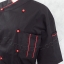 DFS011 Chef Uniform ชุดเชฟสากล (black with red piping and red buttons, สีดำ)