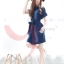 มินิเดรสยีนส์ ผ้ายีนส์ยืดแบบน่ารักมาก ขนาดฟรีไซส์ ใส่ได้หลายโอกาส