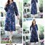 เดรสยีนส์ #7838-2 Size 42" ชุดยีนส์ผ้ายีนส์เนื้อนิ่มพิมพ์ลายดอกไม้สวยหรู แบบสวยใส่ได้หลายโอกาส