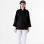 DFS023 Chef Jacket in all black with metal snap botton เสื้อเชฟสากล สีดำ กระดุมแป็กข้างซ้าย