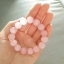 สร้อยข้อมือหิน/พลอยจิลเวอรี่ วัดท่าขนุน (สีชมพู)