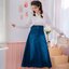 กระโปรงยีนส์ยาว Free Size สียีนส์เข้ม สม็อคหลัง เอวสูง J5515
