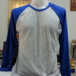 เสื้อเปล่า TK : เทาแขนยาวน้ำเงิน