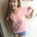 เสื้อเปล่าผ้า TK : สีโอรส คอกลม คอวี