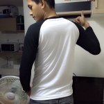เสื้อเปล่า TK : ขาวแขนยาวดำ