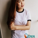 เสื้อเปล่า TK : ขาวขลิบดำ