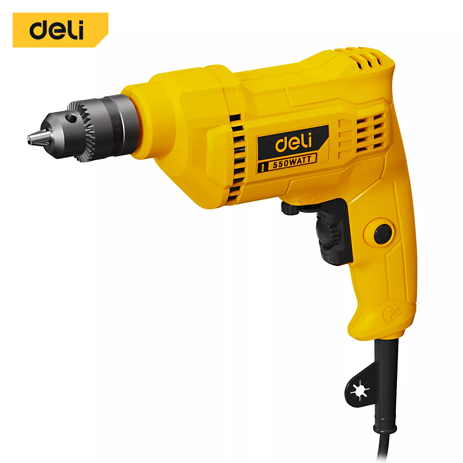Deli สว่านไฟฟ้า 550W หัวเจาะขนาด 10 mm. EDL-DZ10-E2